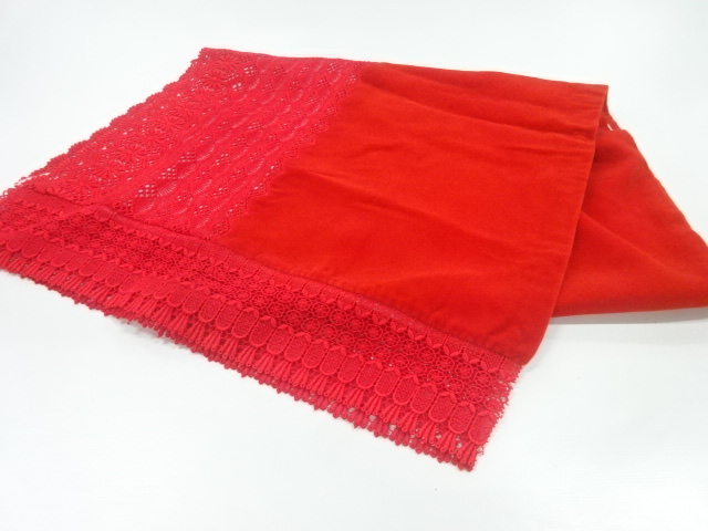 JAPANESE SHAWL / VELVET / LACE / FLOWER